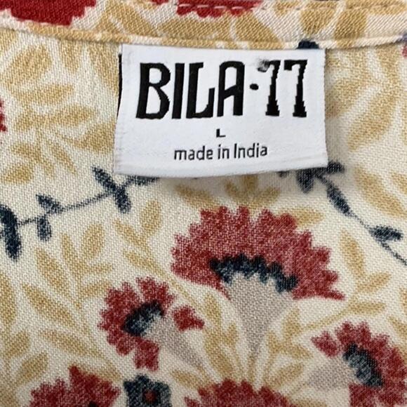 BILA 77 Floral Maxi Dress Flowing Casual- Size Large - Picture 2 of 8